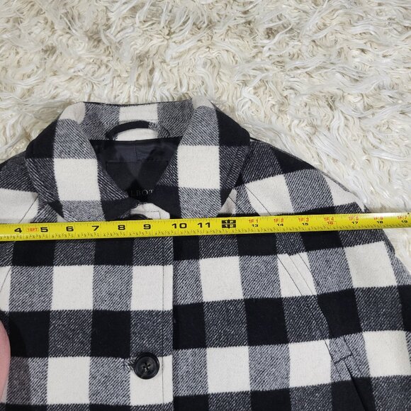 Talbots Black & White Buffalo Check Cape X-Small - Picture 8 of 15